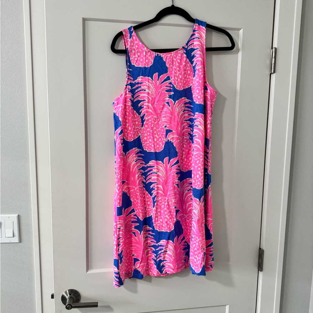 Lilly Pulitzer Kristen Swing Dress  Pineapple Flamenco Print Dress - L